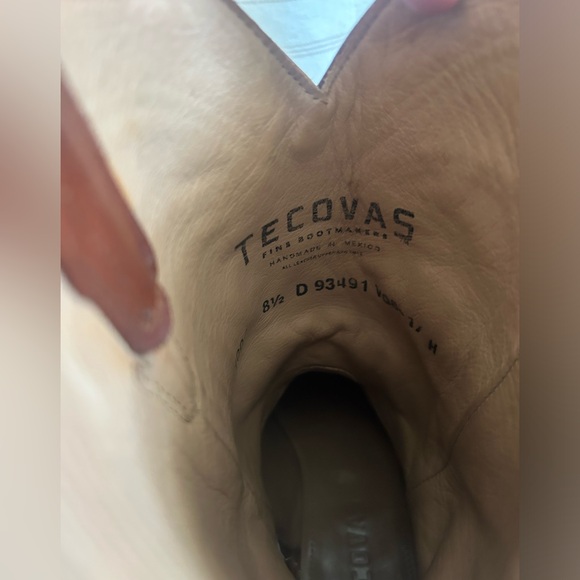 TECOVAS CARTWRIGHT BROWN 8.5D COWBOY BOOTS - Picture 5 of 5